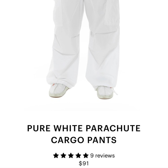 Jaded London | Pants & Jumpsuits | Jaded London Pure White Parachute Cargo Pants | Poshmark